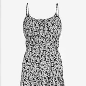 Express black and White Maxi flowered dress